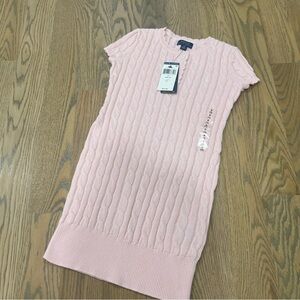 NWT polo Ralph Lauren Pink Cable Knit Dress Size 7